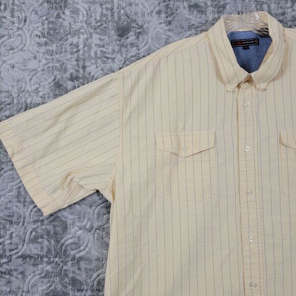 Roper Shirt Mens 2XL XXL Yellow Short Sleeve Button Down Pockets Western Rodeo - Picture 3 of 11